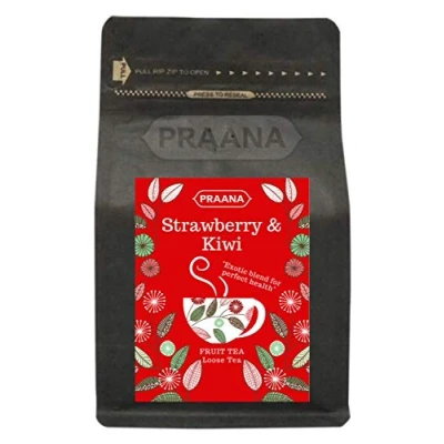 Image of PRAANA TEA Strawberry and Kiwi Fruit Tea, 100 g