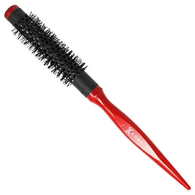 Image of Kobe Red Wood Ionic Heat Resistant Styling Brush For Blow Drying 19mm Barrel Dry Hair Brush, Curling Styling, Straightening &amp; Detangling