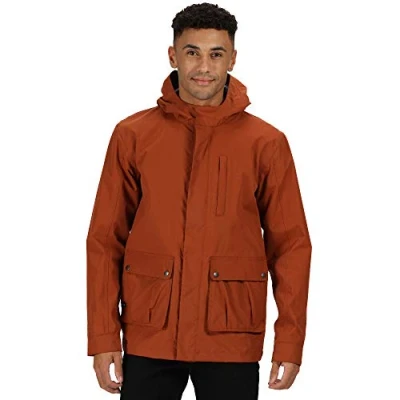Image of Regatta Mens Bazyl II Shell Jacket, Gingerbread, X Large