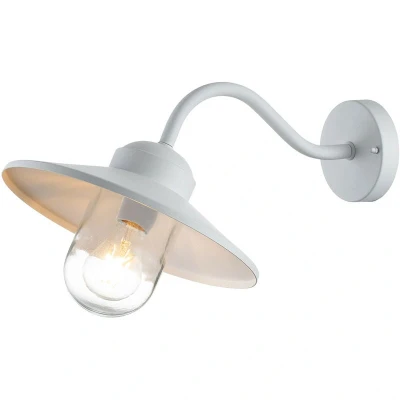 Image of Klampenborg Outdoor Dome Wall Lamp White, IP44