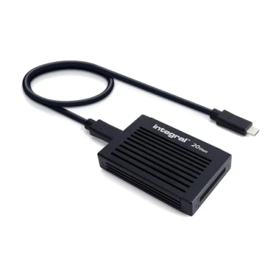 Image of Integral CFexpress USB C Memory Card Reader; 3.2 Gen 2x2 up to 20Gbps transfer speed ; Compatible with PC, laptops, smartphones, iPhone 16 series, MacBook Pro/Air, iPad Pro