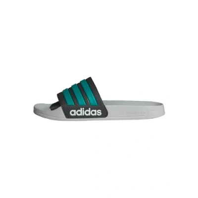 Image of adidas Unisex Adilette Shower Slides Flip Flop, Core Black/Pure Teal/Grey Two, 8 UK