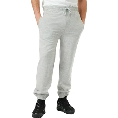 Image of True Face Mens Fleece Joggers Jogging Bottoms Sweatpants with Zip Pockets Casual Elasticated Cuffed Pants Tracksuit Trousers for Workouts and Sports Grey 2XL