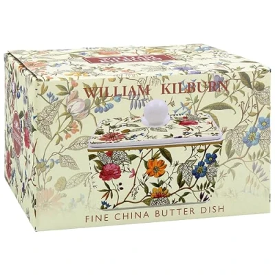 Image of The Leonardo Collection William Kilburn Butter Dishes for Kitchen &amp; Home Dishwasher Safe Dish with Lid Keep Fresh Durable BPA Free Butterdish Storage