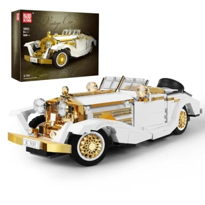 Image of Mould King 10003 Technology Classic Car Model, 868 Pcs Retro Sports Building Kit for Kids Age 8+ (Static Version) (WX10003)