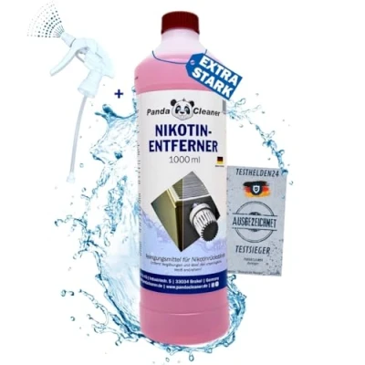 Image of PandaCleaner® Nicotine Remover Cleaner 1000 ml for Windows Doors Made of Plastic Organic Soot