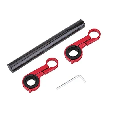 Image of Bike Handlebar Extension Mount Double Aluminum Alloy for Bicycle Speedometer Headlight Flashlight Lamp GPS Phone Holder Bracket (Red)