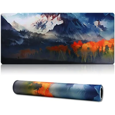 Image of Jahosin XXL Gaming Mouse Mat, Extended Pad Stitched Edges 2MM Non slip Rubber Base 90x40cm Desk for Gaming/Office/Bussiness 90x40 Moutain05