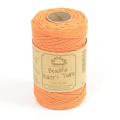 Image of 100m Everlasto &#039;Solid&#039; Beautiful Baker&#039;s Cotton Craft Twine (2mm Approx) (Tangerine)