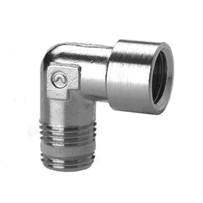 Image of Camozzi S2020 3/8 BSPT Adaptor Male Female Elbow PTFE Seal, 3/8&quot; Thread (Pack of 5)
