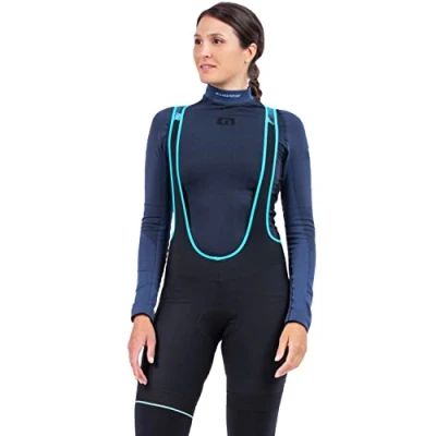 Image of Alé Cycling Women&#039;s Klimatik K Atmo 2.0 Warm Winter Bib Shorts, Black, XXX Large