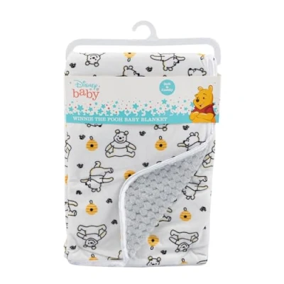 Image of Disney Winnie The Pooh Plush Baby Blanket