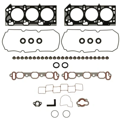 Image of 4897632AC, 4897635AD, 4897635AE, 5018635AC Gasket Set, cylinder head AJUSA 52194600 with gasket, valve stem seals MULTILAYER STEEL