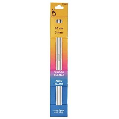 Image of Set of Four Knitting Needles 20cm x 3mm
