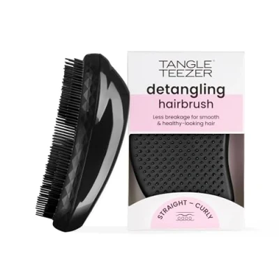 Image of Tangle Teezer The Original Detangling Hairbrush Wet &amp; Dry Hair For All Types Panther Black
