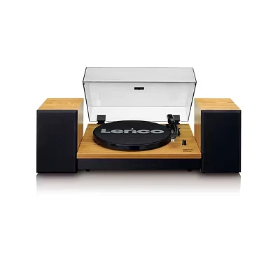 Image of Lenco record player LS 300 turntable with Bluetooth and 2 x 10W RMS speakers in wood