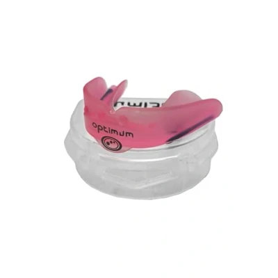 Image of Optimum Matrix Mouthguard Gum Shield Slim Fit with Case for Rugby Hockey Boxing MMA Martial Arts Judo Karate Taekwondo Contact Sports Pink, Senior
