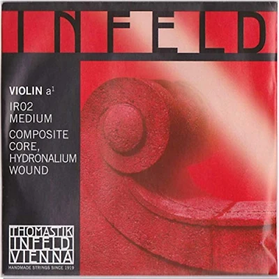 Image of Thomastik Infeld IR02 Red Violin Strings, Single A String, 4/4 Size, Composite Core, Hydronalium Wound