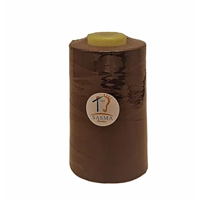 Image of F4D OVERLOCKING THREAD OVERLOCKER POLYESTER INDUSTRIAL SEWING 4 X 5000 YARD SPOOLS LARGE COLOUR SELECTION (Brown)