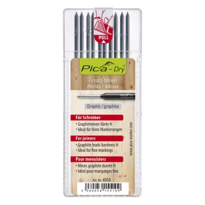 Image of PICA Dry Refill Leads Pack 10 Graphite Special Hardness 4050 Joiners