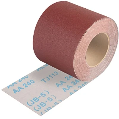 Image of Shineboc Sandpaper Roll 240 Grit, 93mm x 10m Emery Cloth Sanding Rolls for Wood Metal Stainless Steel Hand Sanders
