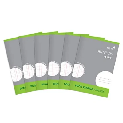 Image of Silvine A4 Book Keeping Analysis, 32 Pages Printed &#039;Analysis&#039; 7 Columns Ref SJA4A P [Pack of 6]