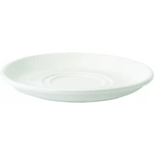 Image of Pure White Double Well Saucer Pack of 6 15cm (6inch)