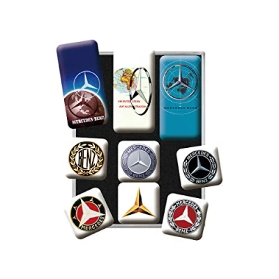 Image of Nostalgic Art 83103 Mercedes Benz Logo Evolution, Magnet Set (9pcs)