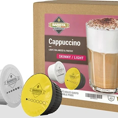 Image of Barista Italiano Skinny Cappuccino 80 Pods Compatible with Dolce Gusto®* machines (80 Capsules, 40 Servings)