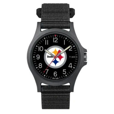 Image of Timex Men&#039;s NFL Pride 40mm Watch, Pittsburgh Steelers