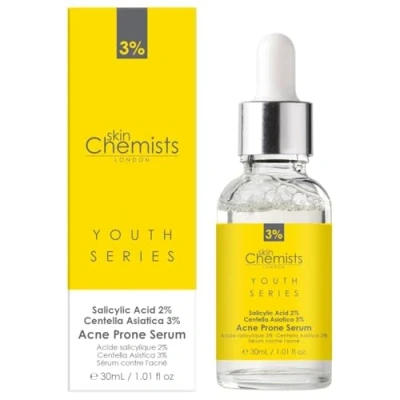 Image of skinChemists Acne Prone Face Serum with Salicylic Acid 2% &amp; Centella Asistica 3% 30ml Reduce Blemishes Unclog Pores Enhance Skin Tone Texture Clear, Healthy, Radiant