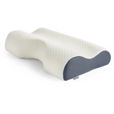 Image of Silentnight Sleep Therapy Contour Memory Foam Pillow Firm Orthopaedic Support for Shoulder and Neck Pain Relief with Removable Cover Breathable Air Mesh Sides