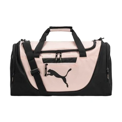 Image of PUMA Women&#039;s Evercat Candidate Duffel Bag, Black/Light Pink, One Size