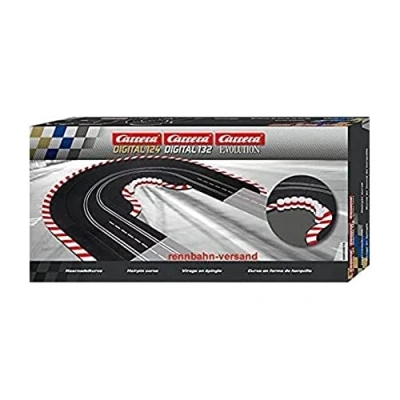 Image of Carrera Digital 132, 124, Evolution 20020613 Hairpin Curve Slot Car Track Accessory, Pre Painted
