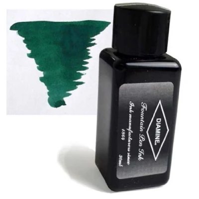 Image of Diamine Fountain Pen Bottled Ink, 30ml Sherwood Green by