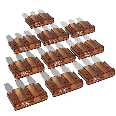 Image of AUPROTEC Micro 3 Car Fuses, MikrOTO III 5 A 15 Plug In Blade Selection: 7.5 A, Brown, Pack of 10