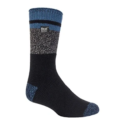 Image of HEAT HOLDERS Mens New Patterned Warm Winter Striped Twist Thermal Socks in 10 colours, size 6 11 UK 39 45 Eur (Dalston)