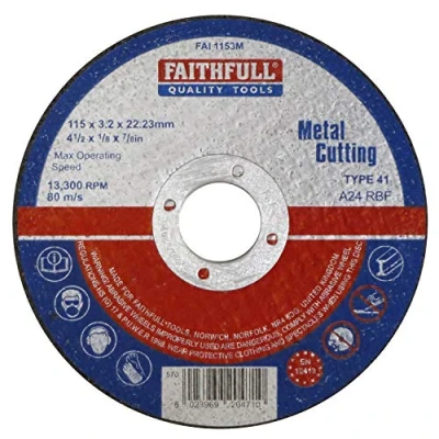 Image of Faithfull Metal Cut Off Disc 115 x 3.2 22.23mm FAI1153M