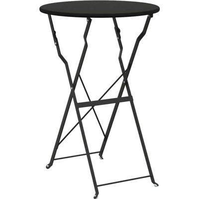 Image of vidaXL Folding Bistro Table Anthracite Ø50x71 cm Powder coated Steel