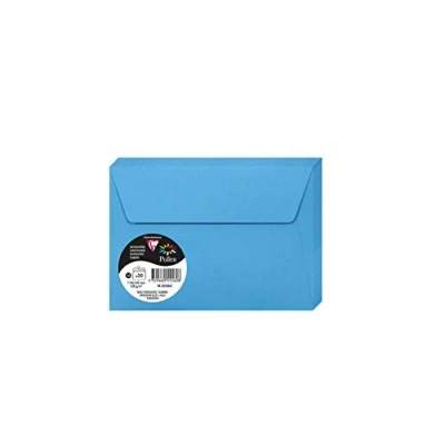Image of Clairefontaine Ref 5556C Pollen Adhesive Envelopes (Pack of 20) C6 Sized, 120gsm Paper, Printer Compatible, Acid Free, Strip for Easy Seal Intensive Blue