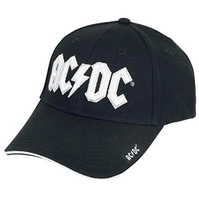 Image of AC/DC White Logo Adjustable Baseball Cap