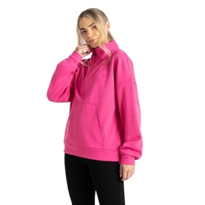 Image of Dare2b Pullover Sweater for Women 71% Polyester 29% Cotton, Pure Pink, Size 14