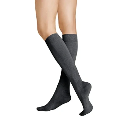 Image of HUDSON Women&#039;s Relax Cotton Ksd Knee High Socks, 100 denier, Grey Mel, 35 38