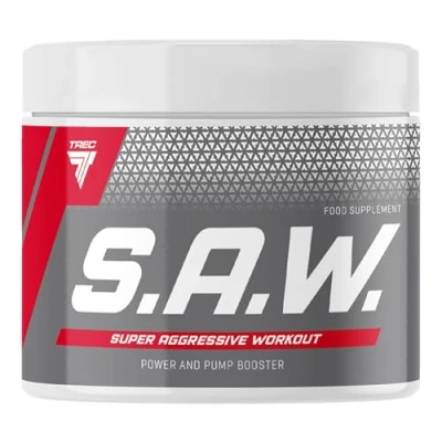 Image of TREC Nutrition S.A.W. 200g Cherry Grapefruit Advanced Pre Workout Fuel for Peak Performance Intense Energy Boost, Optimal Muscle Pump, Great Taste Beta Alanine, Caffeine, L Arginine, Creatine