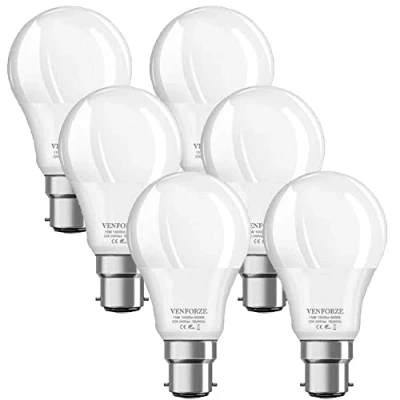 Image of Venforze B22 15W Led Bulbs Parent 468 (6000K Daylight White, 6 Packs)