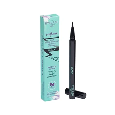 Image of The Eyelash Emporium 2 in 1 Studio Strip Lash Adhesive Eyegliner Black