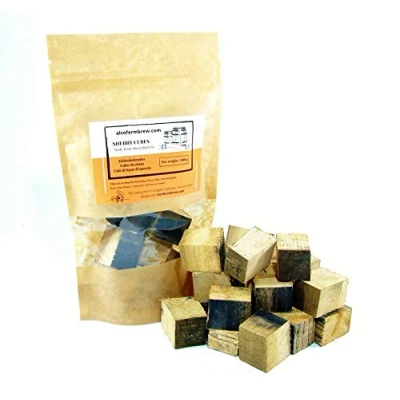 Image of AlcoFermBrew Sherry Oak CUBES 100g from emptied Barrels Sherrycubes Chips Flakes