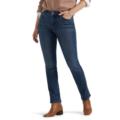 Image of Lee Women&#039;s Ultra Lux Comfort with Flex Motion Straight Leg Jean, Royal Chakra, 16 Long