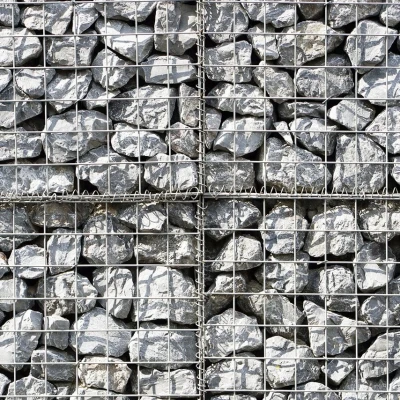 Image of Monster Shop Gabion Baskets Galvanised Steel Cages Mesh Wire Stone Basket Outdoor Spiral Retaining Wall Planter Garden / 100 x 30 30cm 6 Pack…