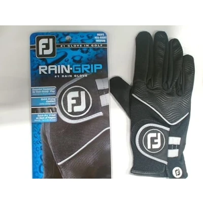 Image of FootJoy RainGrip Men&#039;s Golf Glove,Black,M